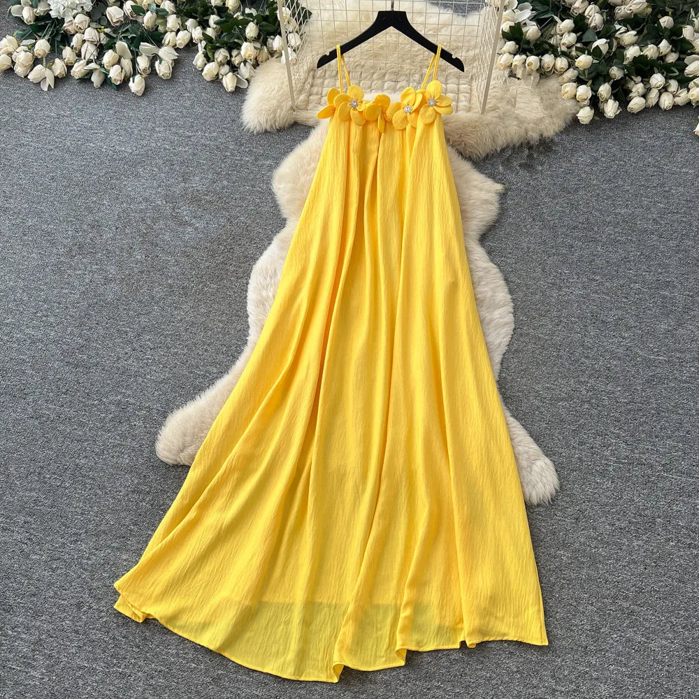 Women's Floral Print Sleeveless Maxi Dress - Additional View 7
