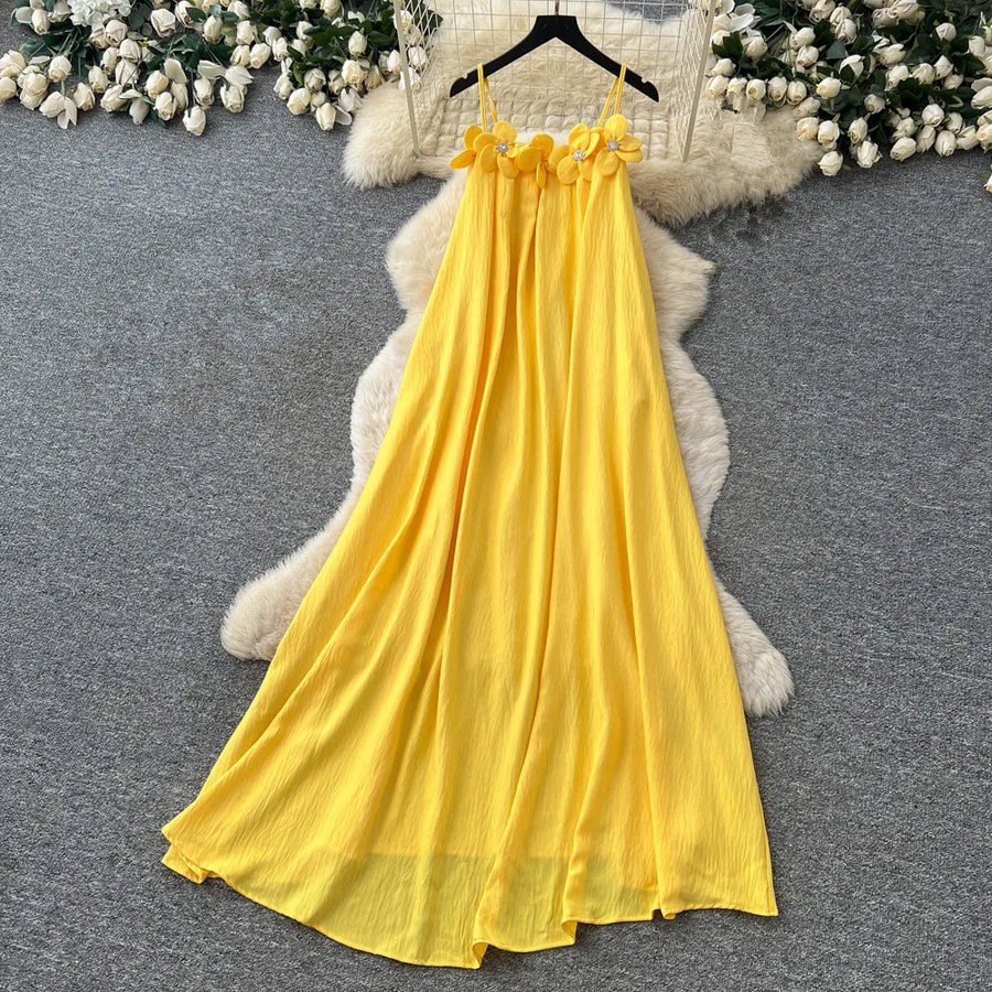 Women's Floral Print Sleeveless Maxi Dress - Additional View 7