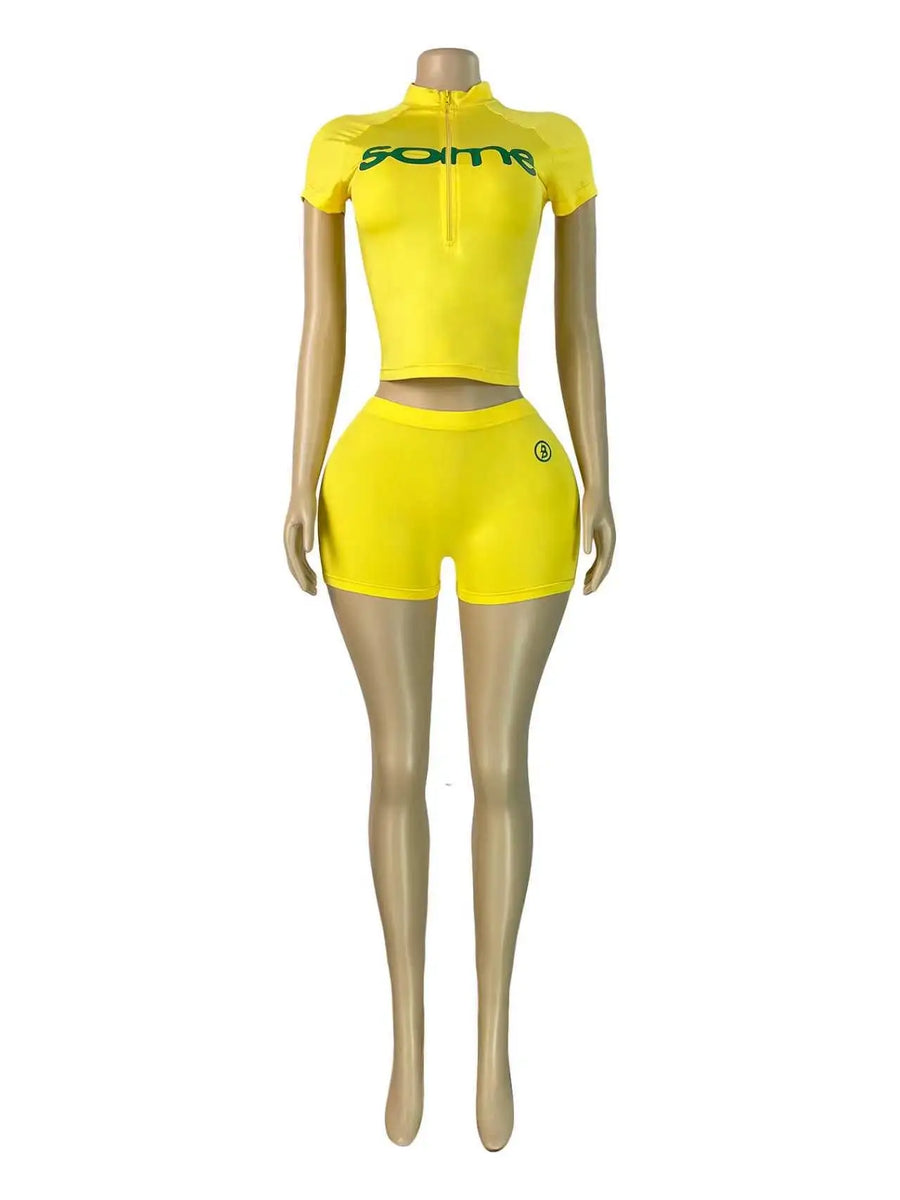 Women's Zip Up Bodycon Two Piece Set - Additional View 9