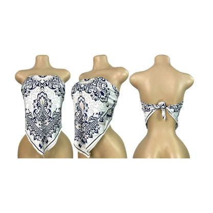 Joskaa Satin Halter Sleeveless Crop Two Piece Set - two piece set image 27
