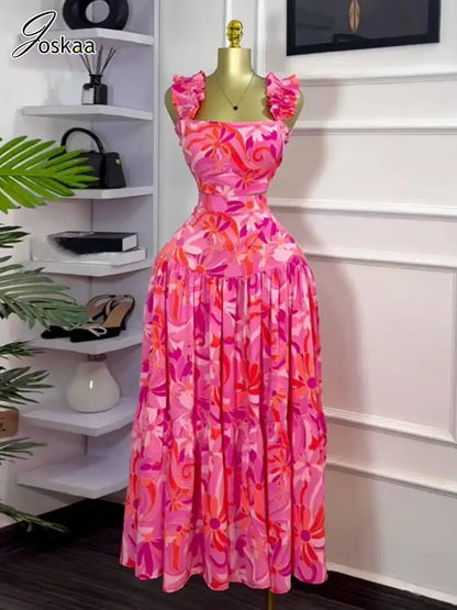 Women's Floral Print Crop High Waist Two Piece Set – Women's Fashion Wholesale – Front View