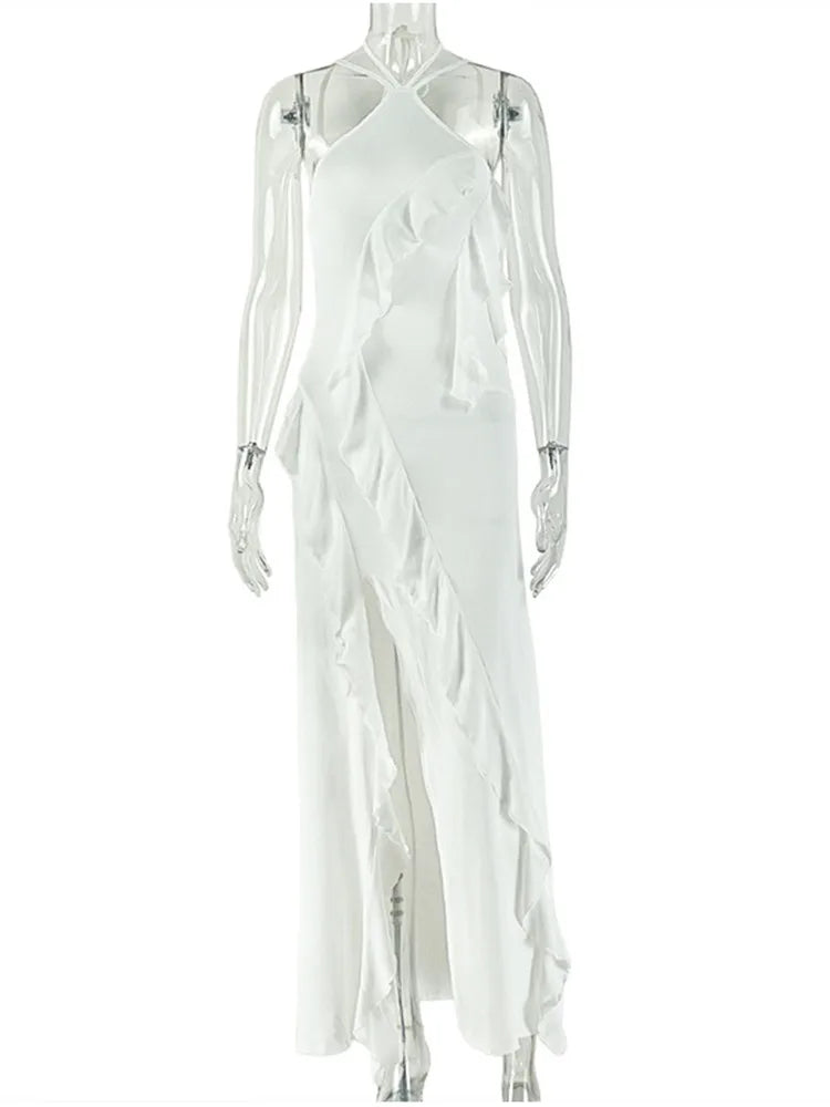 Joskaa Backless Halter Bodycon Maxi Dress - maxi dress image 5