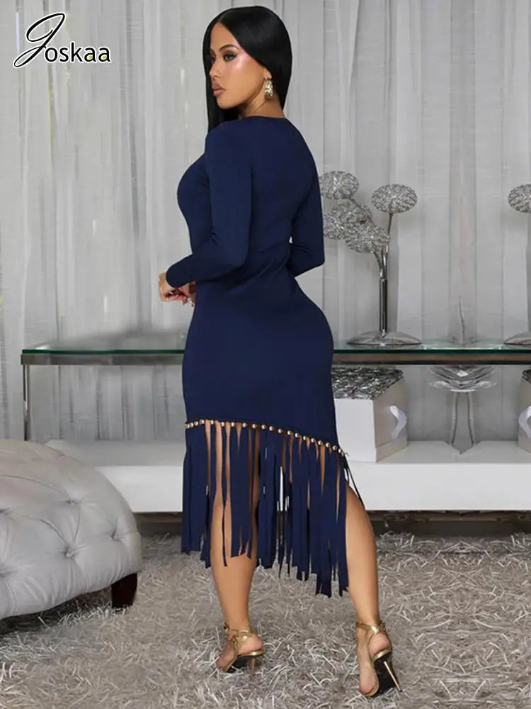 Wholesale Women's Long Sleeve Bodycon Maxi Dress Wine Red – Side View