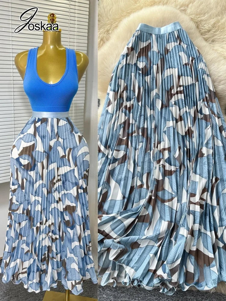 Women's High Waist Maxi Dress - Front View