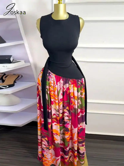 Wholesale Women's Sleeveless Bodycon Maxi Dress As Photo – Front View