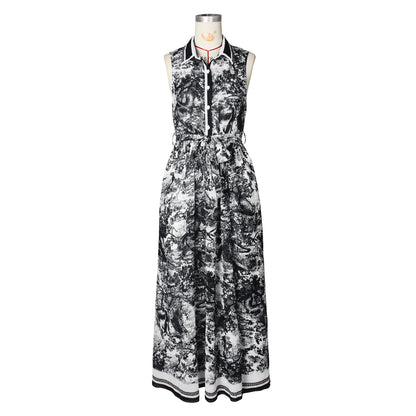 Women's Floral Print Sleeveless Maxi Bikini Set