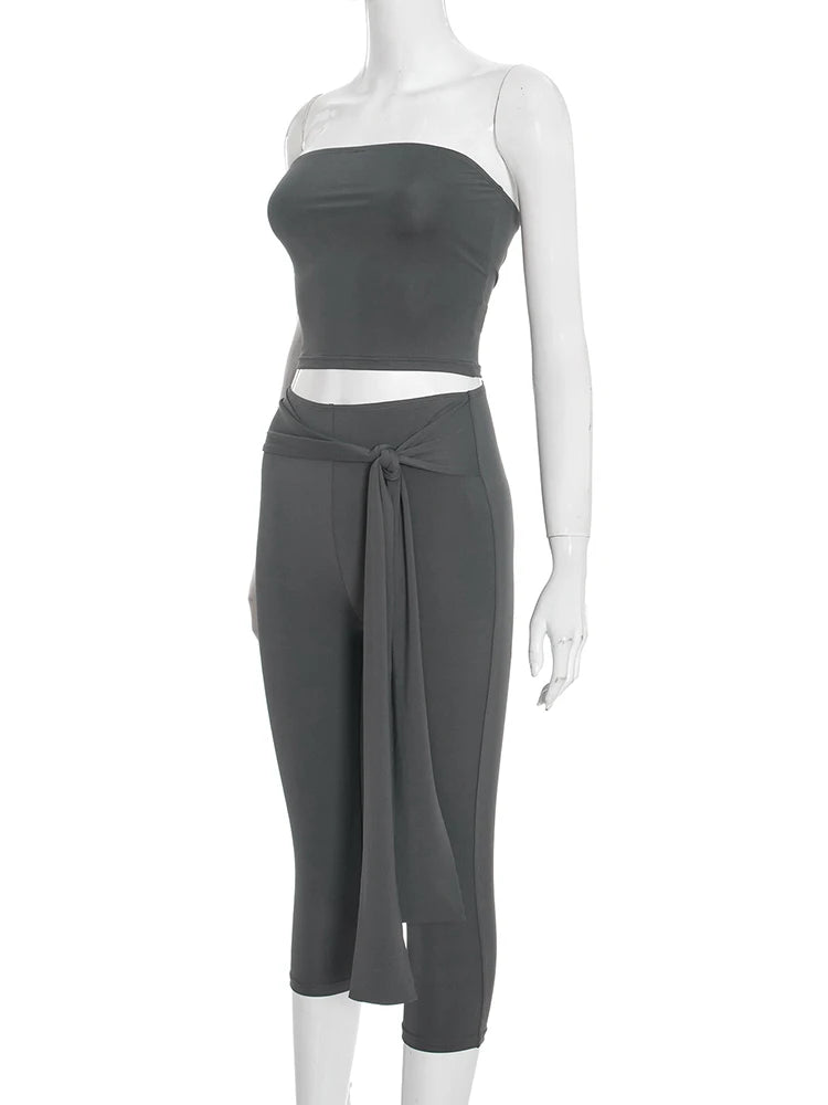 Joskaa Crop High Waist Two Piece Set - two piece set image 4