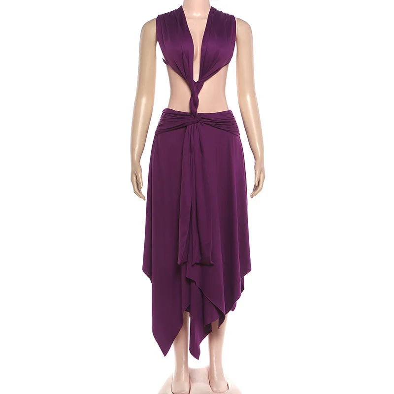 Joskaa Cutout Backless Sleeveless Bodycon Maxi Dress - maxi dress image 5