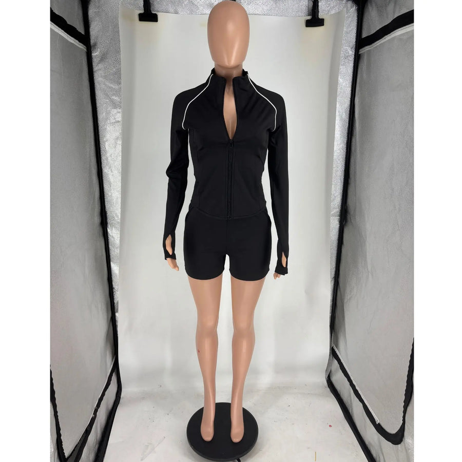 Women's Long Sleeve High Waist Two Piece Set