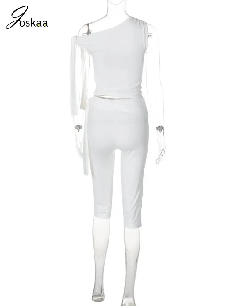 Women's Sporty Skew Collar Two Piece Set Apricot – Detail View