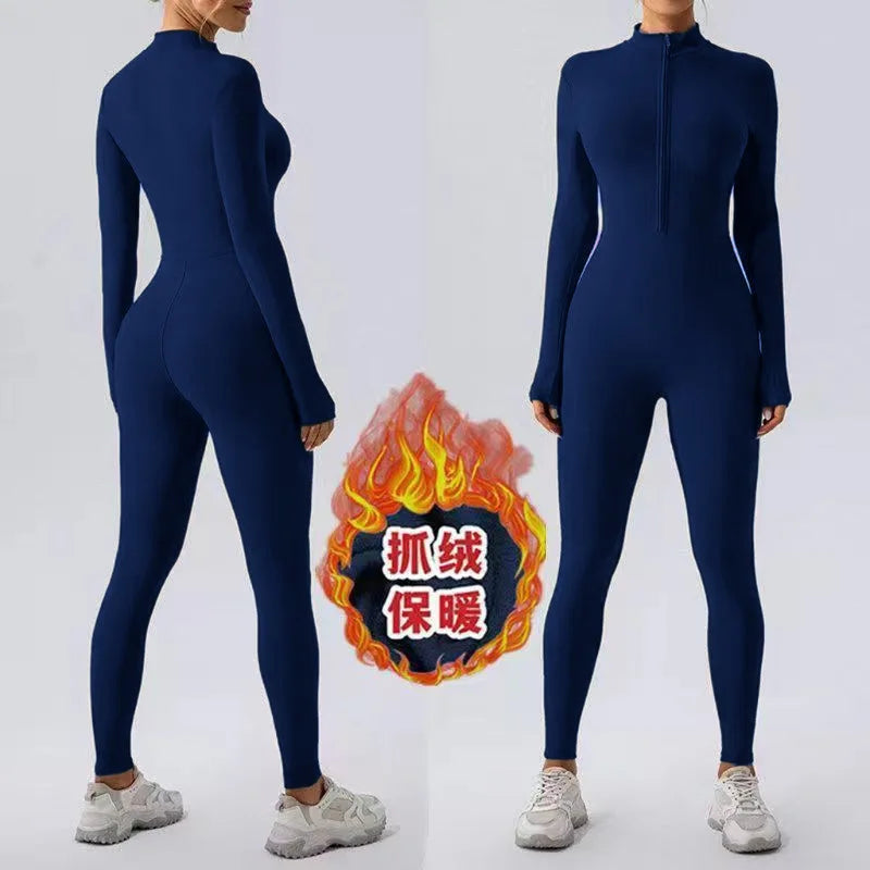 Women's Zip Fleece Lined Winter Leggings