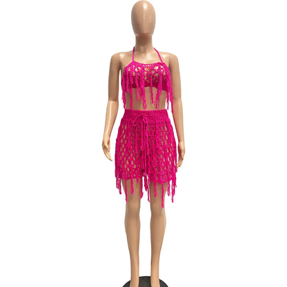 Joskaa Ribbed Knit Halter Crop Swimwear - swimwear image 4
