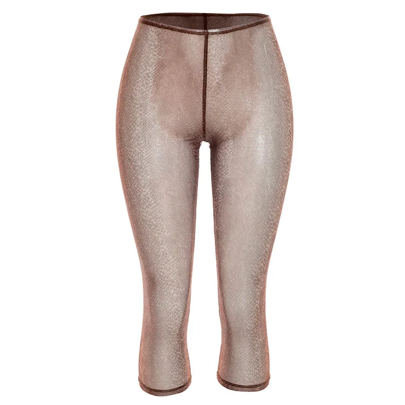 Women's Mesh Bodycon Pants Low Waist Sheer - Additional View 7