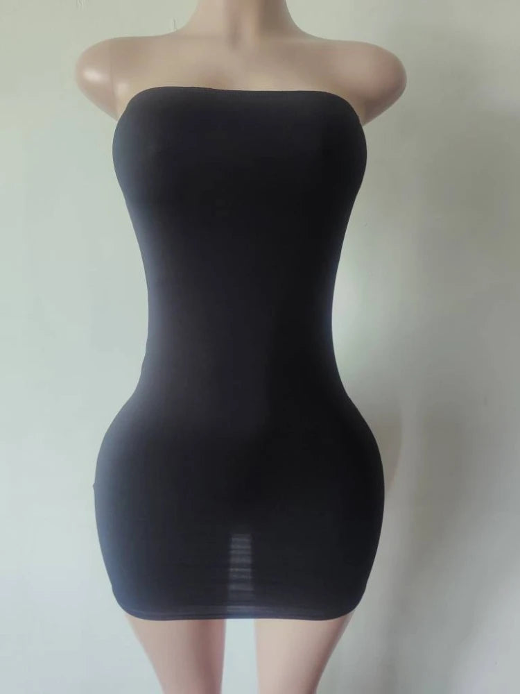 Women's Strapless Sleeveless Bodycon Mini Dress - Additional View 9
