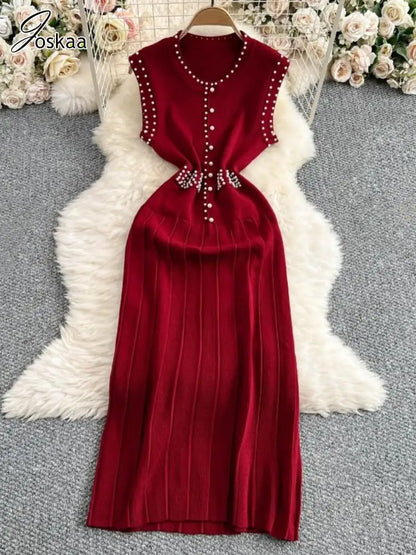 Women's Sleeveless Pleated Bodycon Dress – Women's Fashion Wholesale – Front View