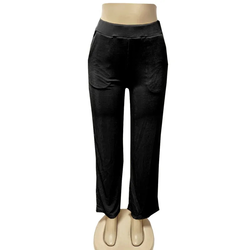 Women's Sequin High Waist Flare Wide Leg Shiny Pants