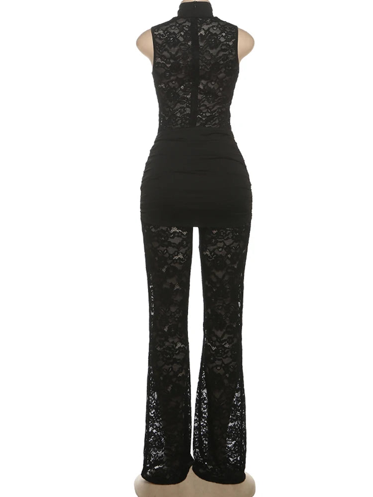 Joskaa Lace Long Sleeve Bodycon Romper - romper image 4