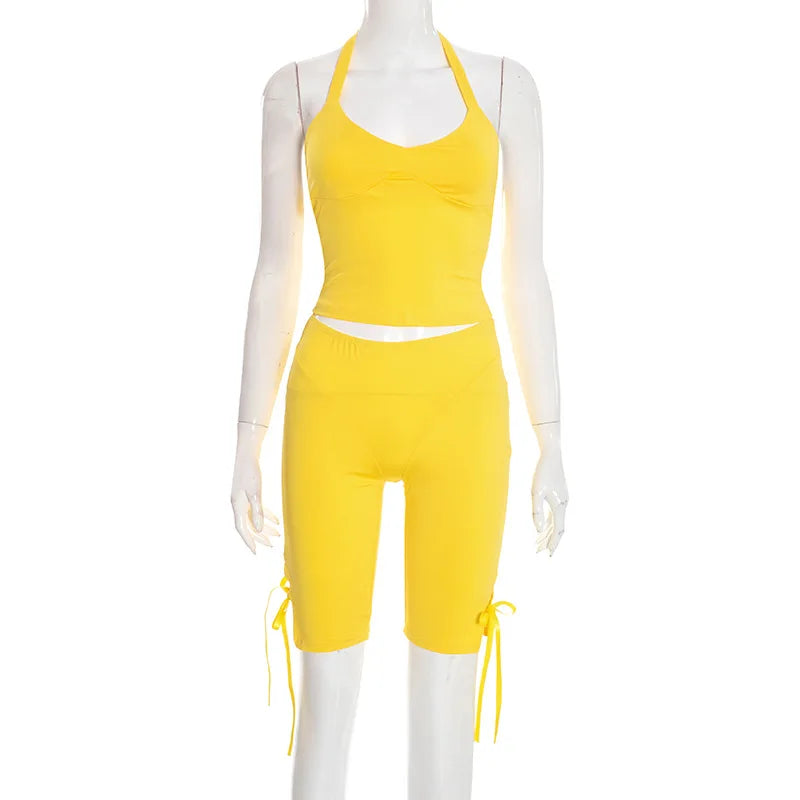 Women's Backless Halter Two Piece Set - Additional View 9