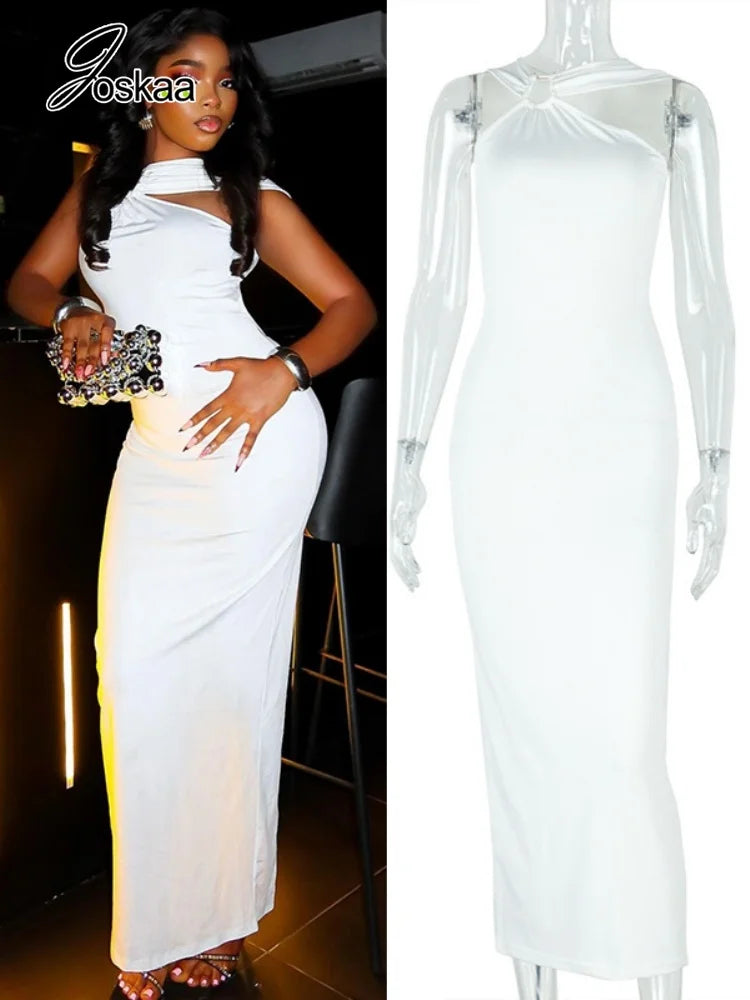Women's Cutout Sleeveless Bodycon Maxi Dress – Women's Fashion Wholesale – Front View