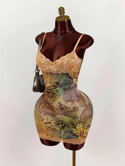 Joskaa Lace Sleeveless Bodycon Mini Dress - mini dress image 3