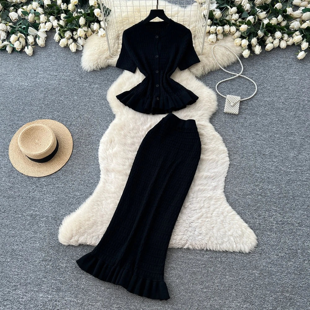 Women's Ribbed Knit High Waist Two Piece Set - Additional View 10