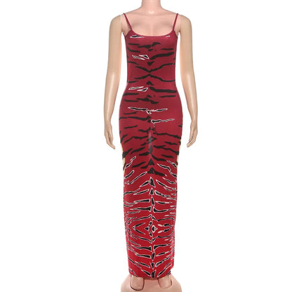 Women's Backless Sleeveless Bodycon Maxi Dress