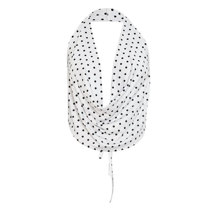 Women's Polka Dot Backless Halter Sleeveless Top - Additional View 7