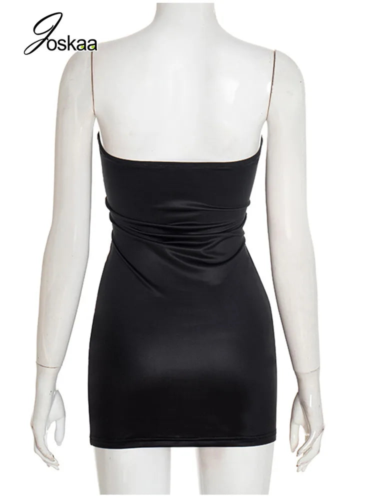 Women's Backless Strapless Bodycon Mini Dress White – Detail View