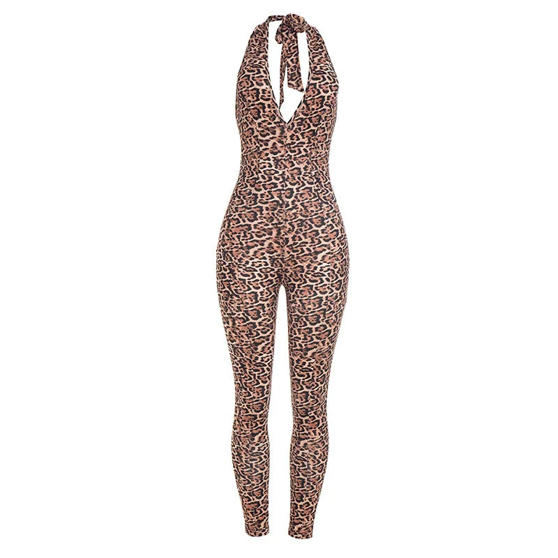 Women's Lace Backless V-neck Halter Romper - Additional View 7