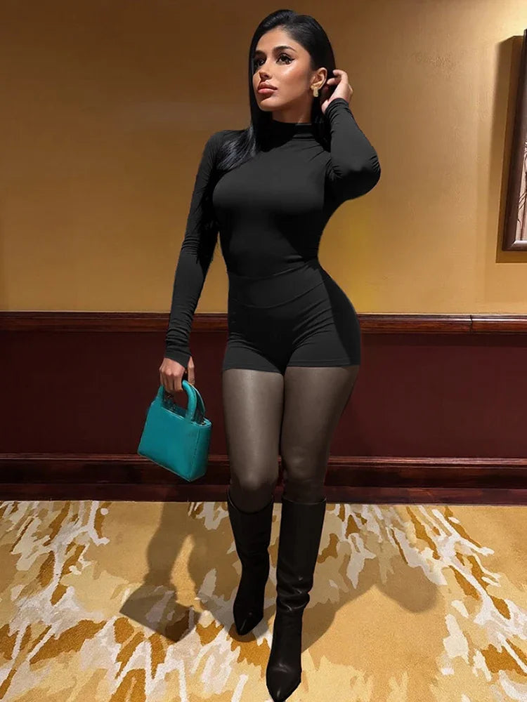 Wholesale Women's Mesh Long Sleeve Two Piece Set