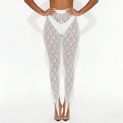 Joskaa Lace Mesh Bodycon High Waist Pants - pants image 8