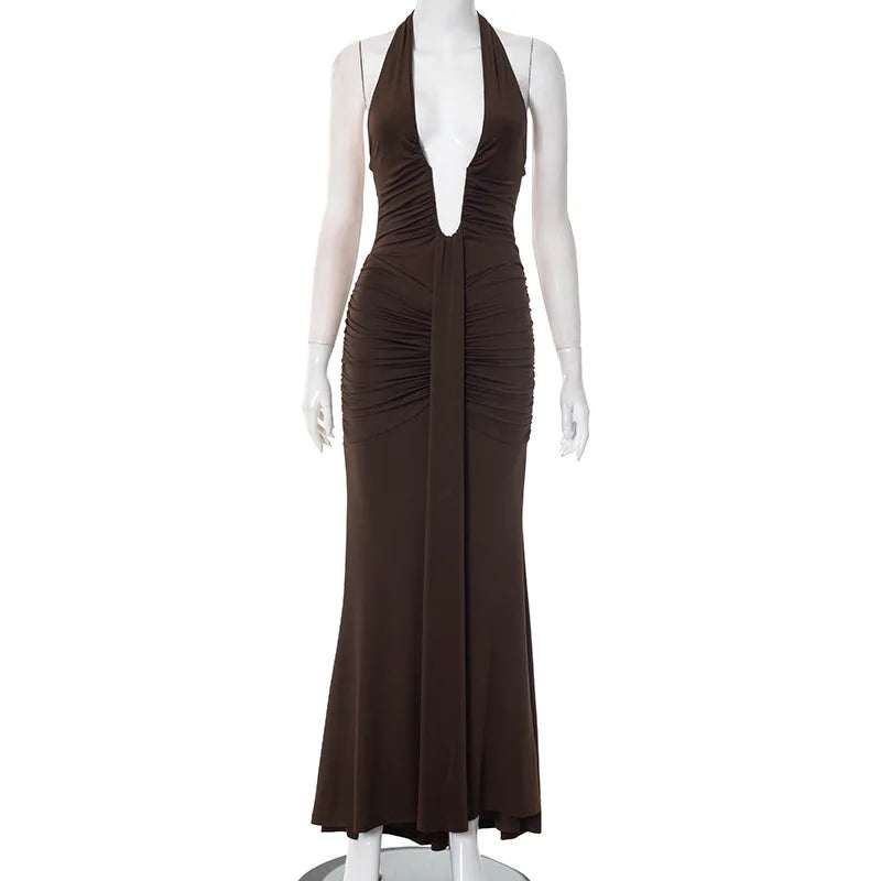 Joskaa Backless Halter Sleeveless Maxi Dress - maxi dress image 9
