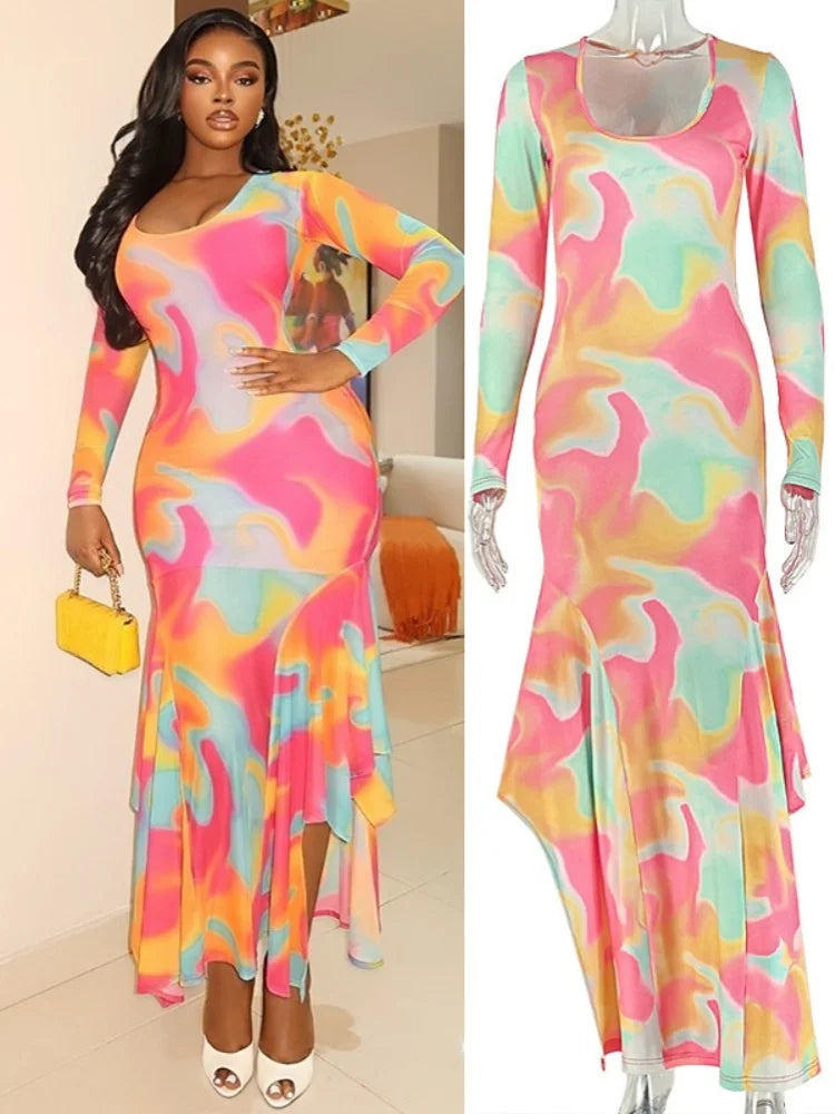 Women's Long Sleeve Bodycon Maxi Dress - Additional View 8
