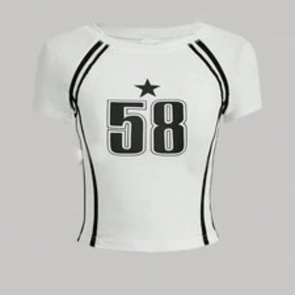 Women's Short Sleeve Digital Printed T-shirts Top