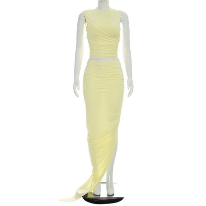 Wholesale Women's Ruched High Waist Two Piece Set