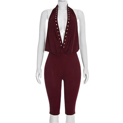 Joskaa Backless Halter Bodycon Romper - romper image 7