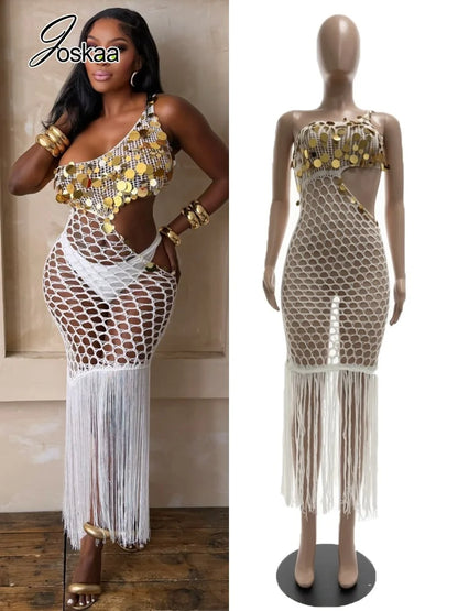 Women's Sequin Knit Backless Ribbed Dress – Women's Fashion Wholesale – Front View