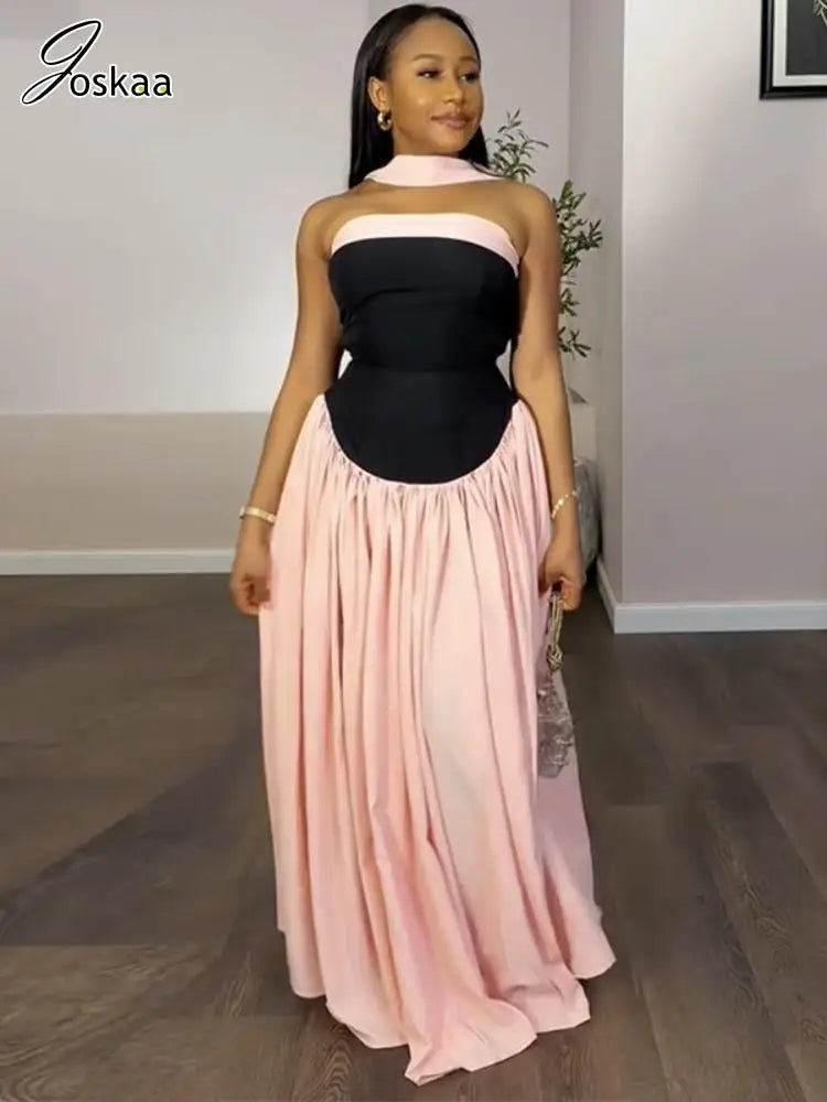 Women's Halter High Waist Bodycon Maxi Dress – Women's Fashion Wholesale – Front View