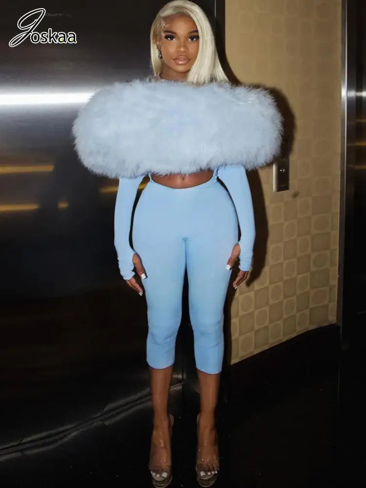 Women's Cutout Long Sleeve Bodycon Romper Blue – Side View