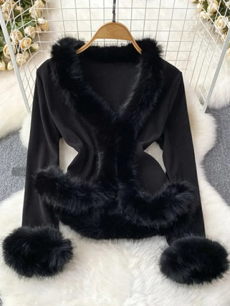 Women's Knit Bodycon Flare Ribbed Jacket