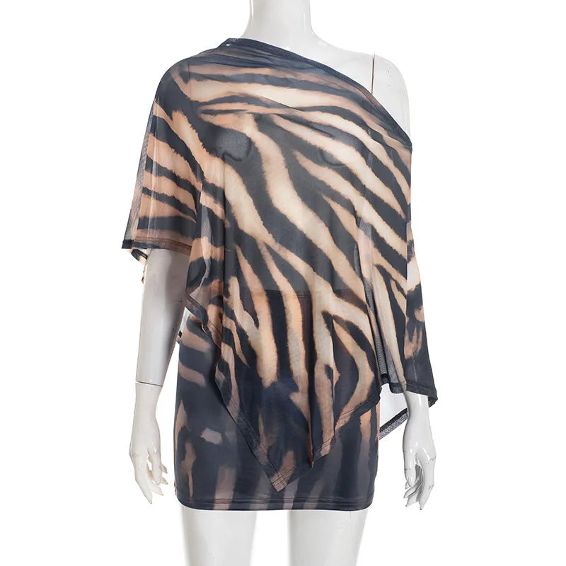 Joskaa Stripe Crop Two Piece Set Print Hipster See - two piece set image 6