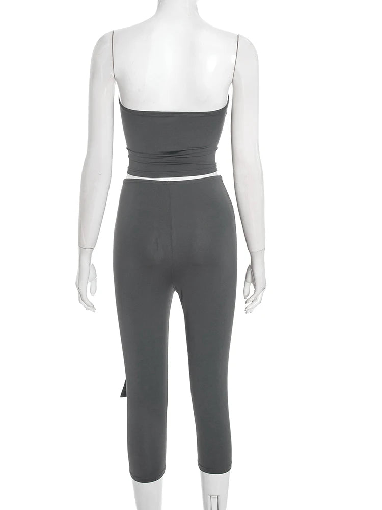 Joskaa Crop High Waist Two Piece Set - two piece set image 5