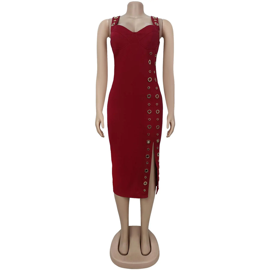 Joskaa Bodycon Dress Fall Elegant Button - dress image 6