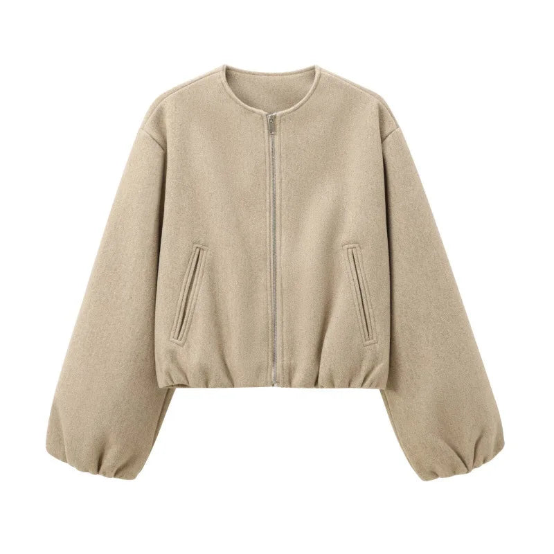 Joskaa Zip Up Long Sleeve Crop Jacket - jacket image 8