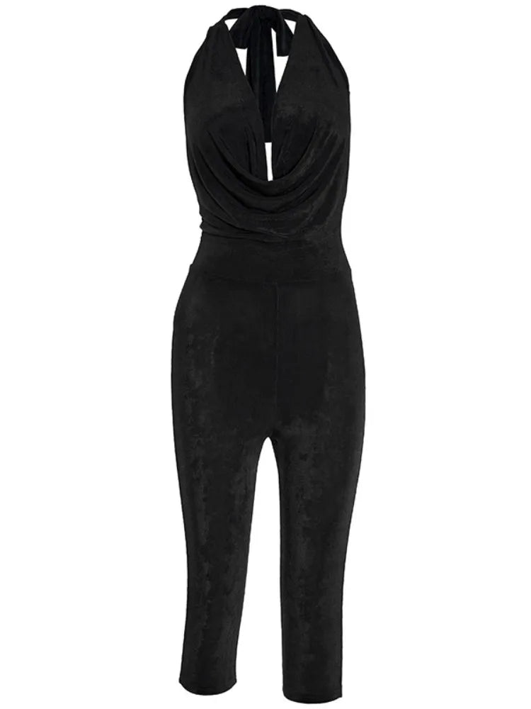 Joskaa Backless Halter Sleeveless Bodycon Romper - romper image 5