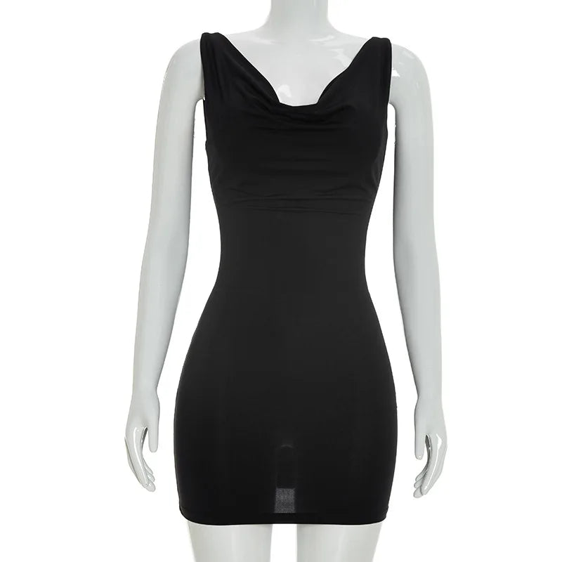 Women's Backless Sleeveless Bodycon Dress