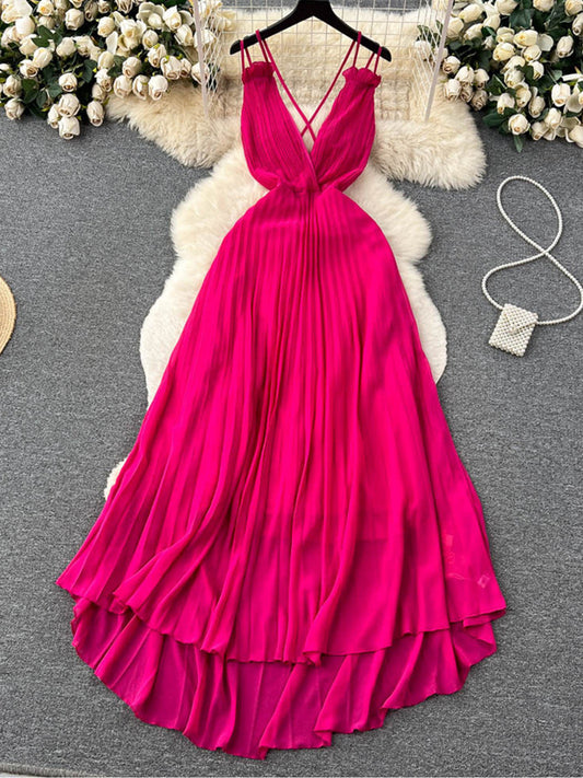 Joskaa Ruched Backless High Waist Maxi Dress - maxi dress image 2