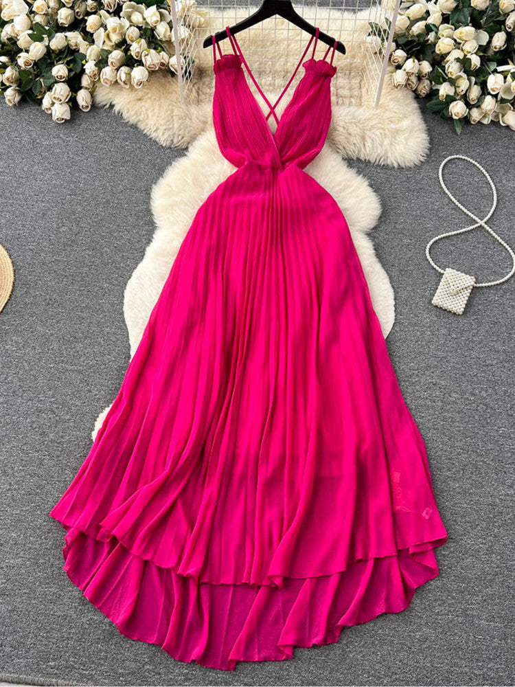 Joskaa Ruched Backless High Waist Maxi Dress - maxi dress image 2