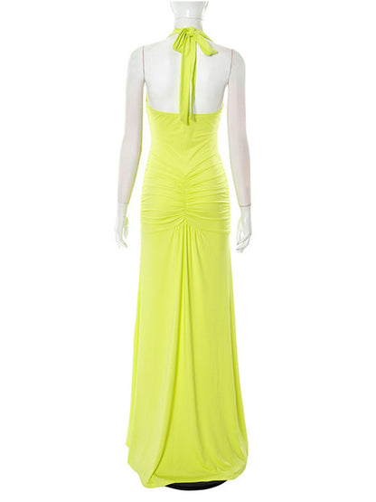 Joskaa Backless Halter Sleeveless Maxi Dress - maxi dress image 4