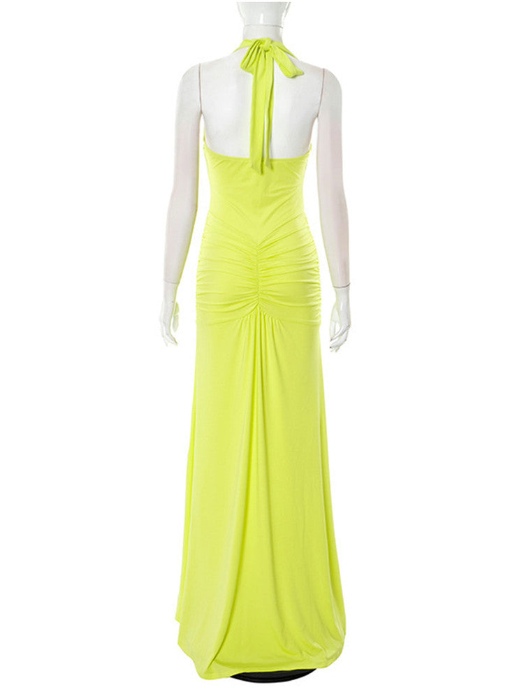 Joskaa Backless Halter Sleeveless Maxi Dress - maxi dress image 4